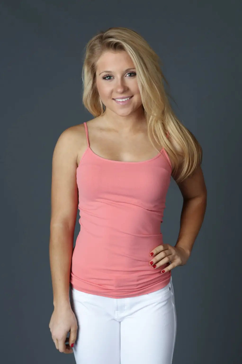 Seamless Long Pink Cami - Melissa Jean Boutique