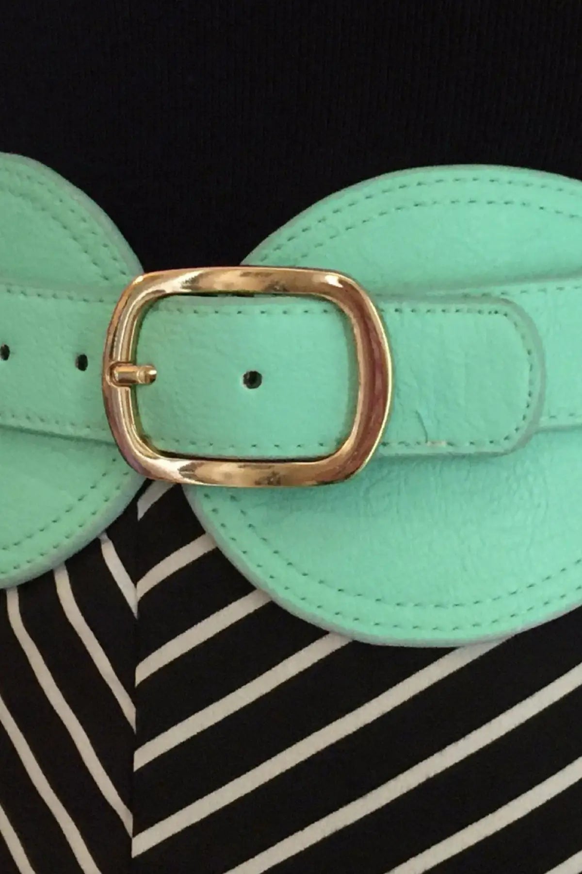 Turqoise & Gold Buckle Belt - Melissa Jean Boutique