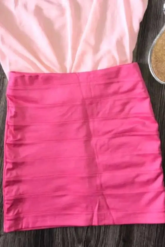 Pink Mini Skirt - Melissa Jean Boutique