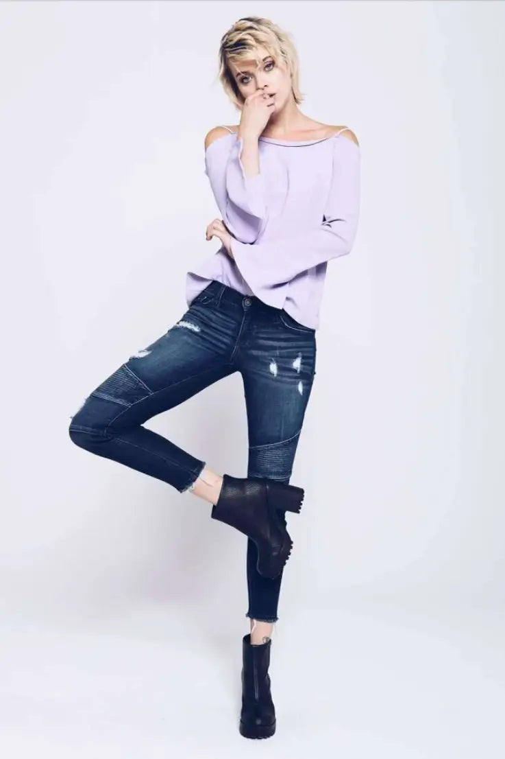 Moto Skinny Jeans KanCan - Melissa Jean Boutique