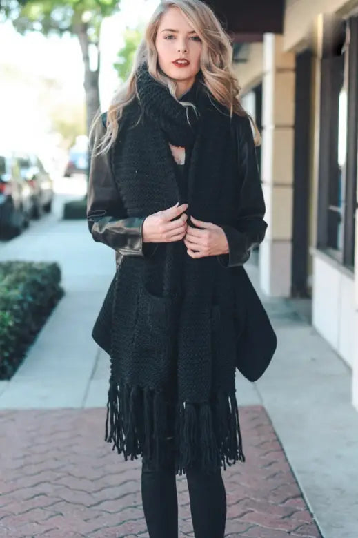 Chunky Oversized Pocket Scarf *Multiple Colors - Melissa Jean Boutique