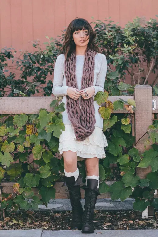 Copper Ultra Soft Chunky Infinity Scarf - Melissa Jean Boutique