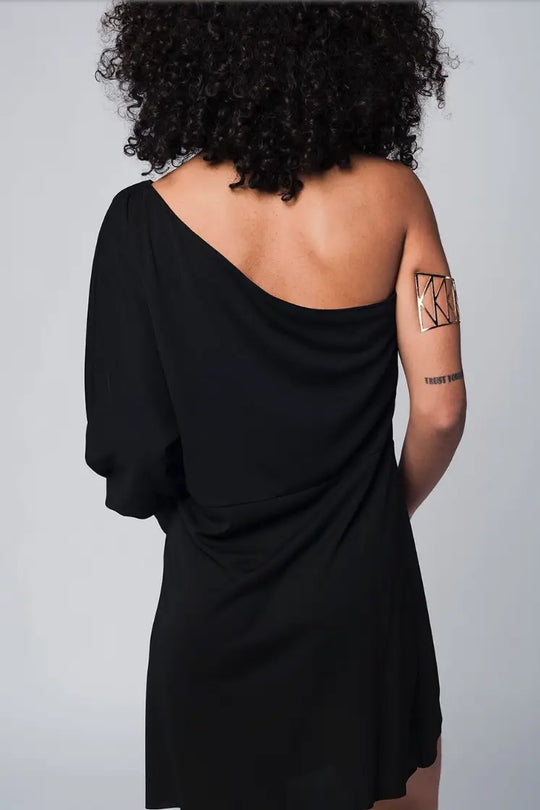 Take Me Out One Shoulder Tunic Top Dress - Melissa Jean Boutique