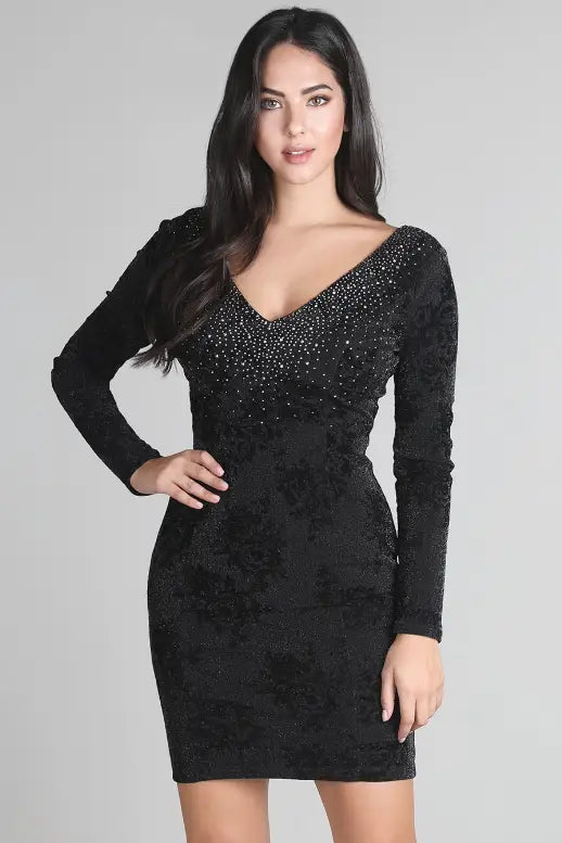 Maria Black Embellished Dress - Melissa Jean Boutique