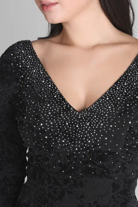 Maria Black Embellished Dress - Melissa Jean Boutique