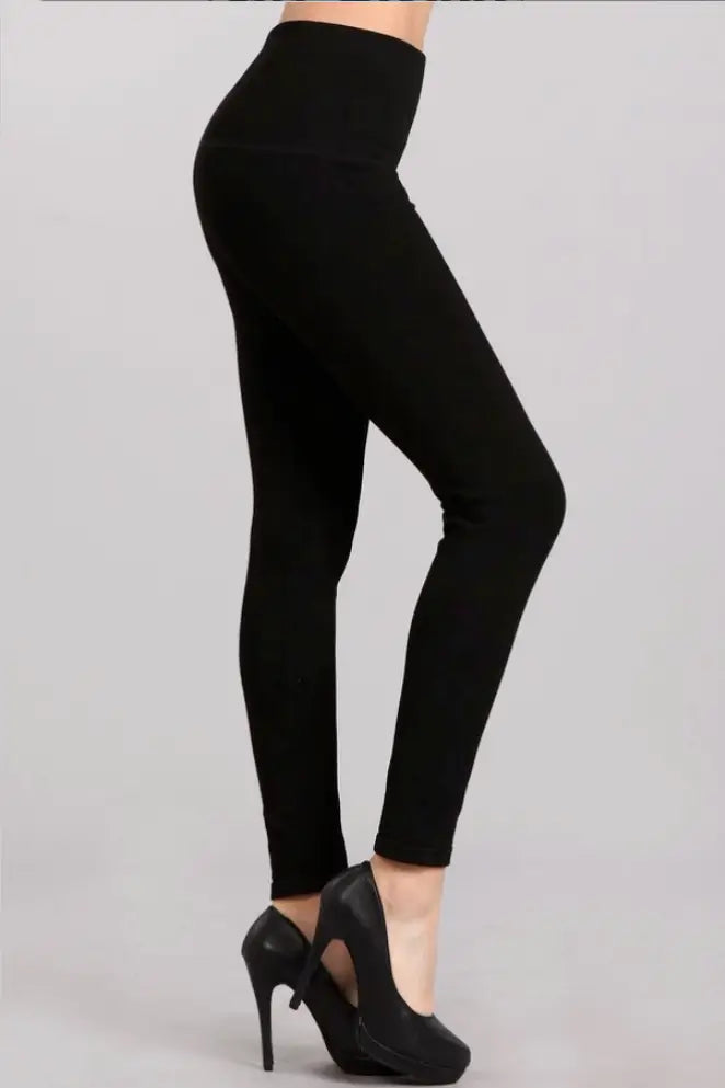 Black French Terry Leggings - Melissa Jean Boutique