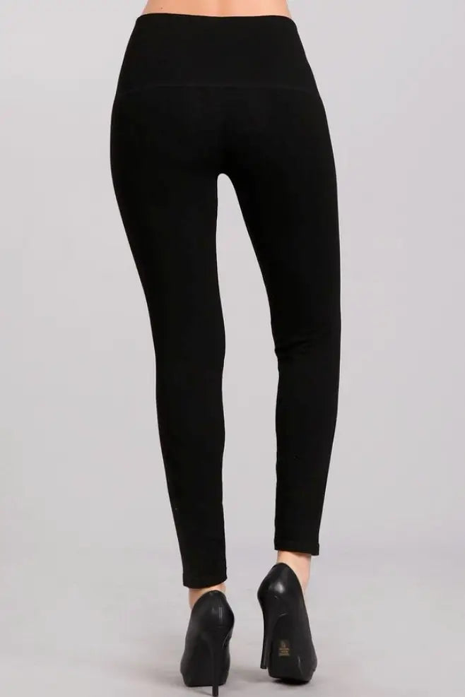 Black French Terry Leggings - Melissa Jean Boutique