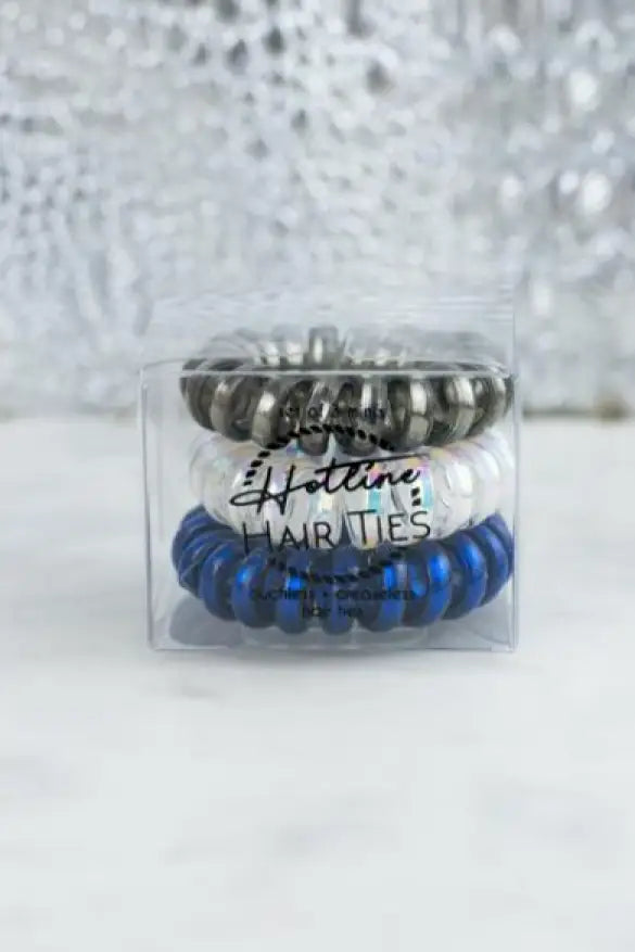 Rainy Daze Mini Set of 3 Hair Ties - Melissa Jean Boutique