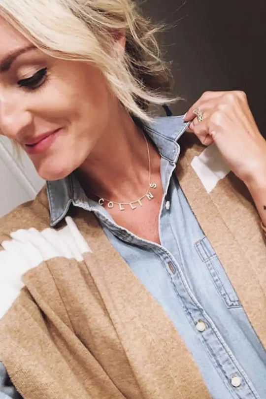 Crystal Custom Name Necklaces - Melissa Jean Boutique