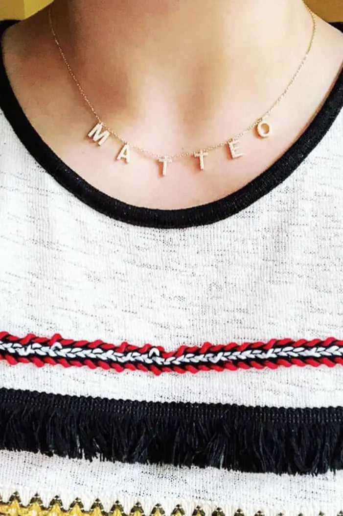 Crystal Custom Name Necklaces - Melissa Jean Boutique
