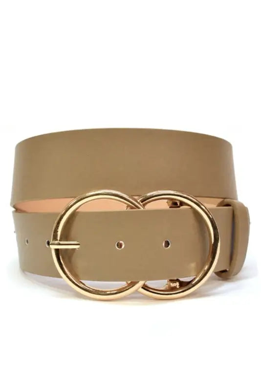Double Ring Jean Belt in Taupe - Melissa Jean Boutique