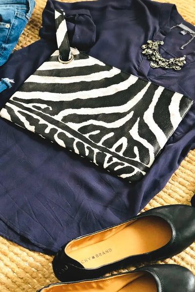 Zebra Clutch - Melissa Jean Boutique
