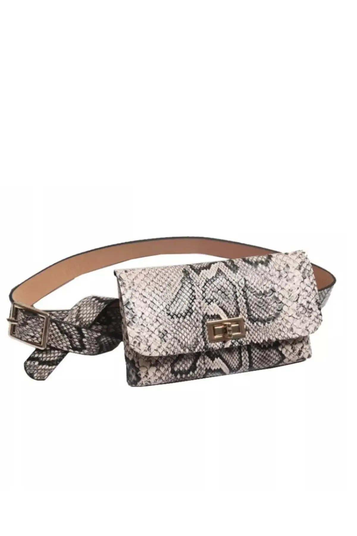Snakeskin Belt Bag Purse - Melissa Jean Boutique