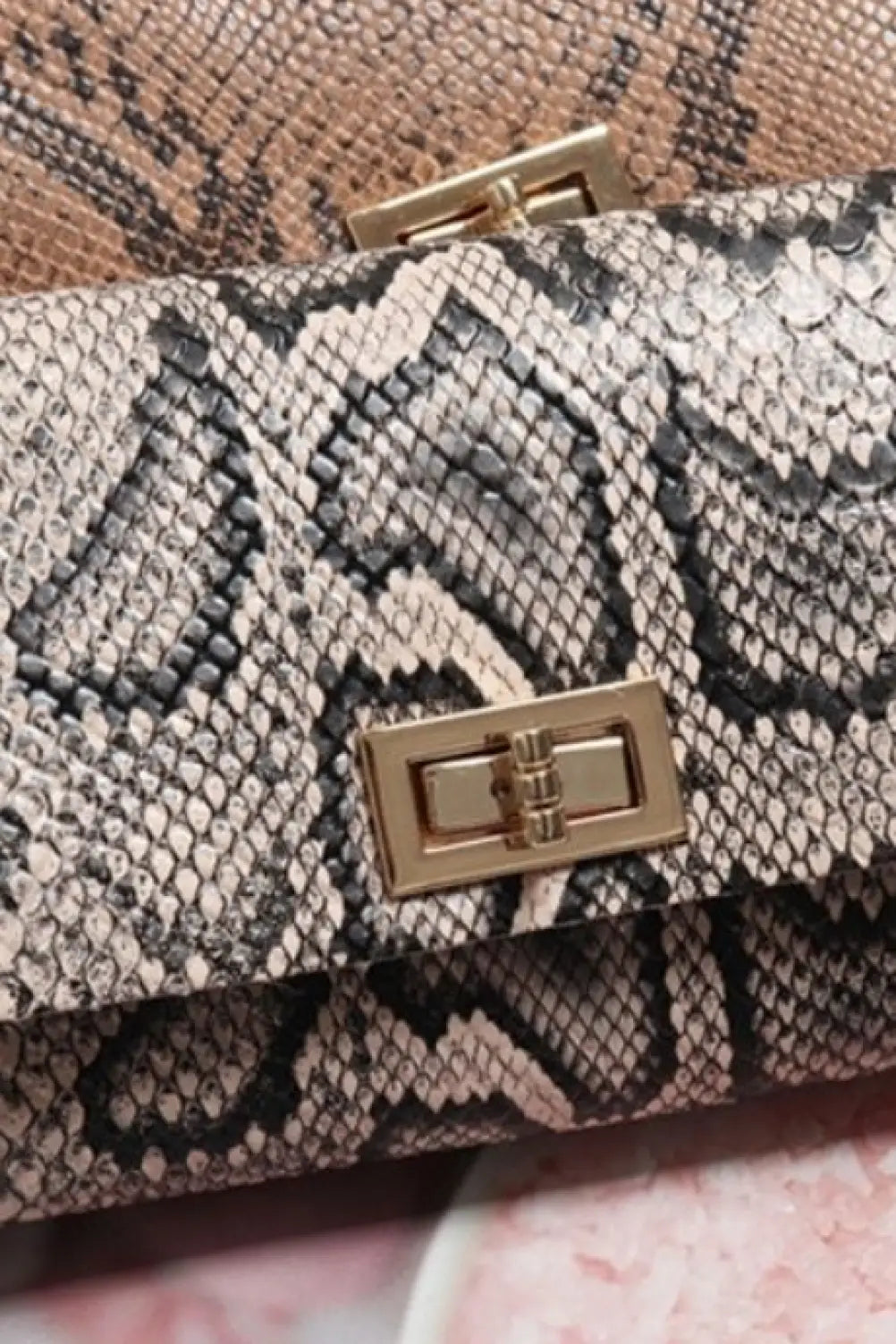 Snakeskin Belt Bag Purse - Melissa Jean Boutique