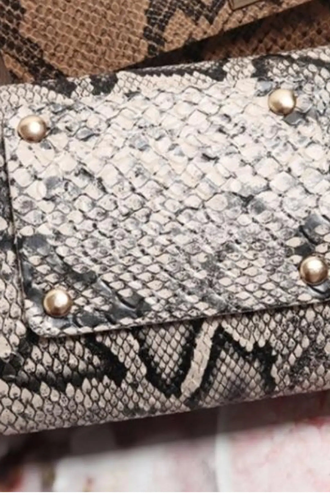 Snakeskin Belt Bag Purse - Melissa Jean Boutique
