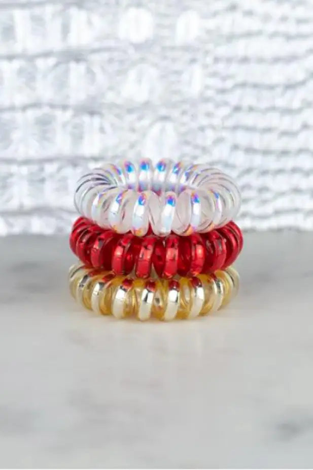 Sparkler Mini Set of 3 Hotline Hair Ties - Melissa Jean Boutique