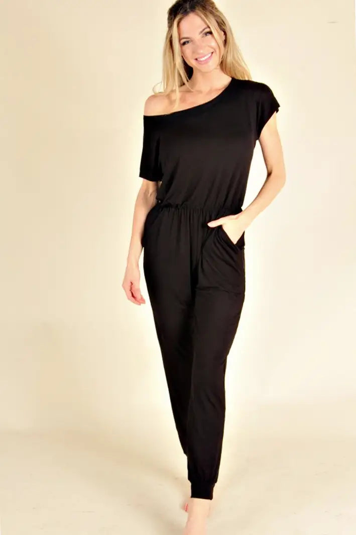 All or Nothing Black Jumpsuit - Melissa Jean Boutique