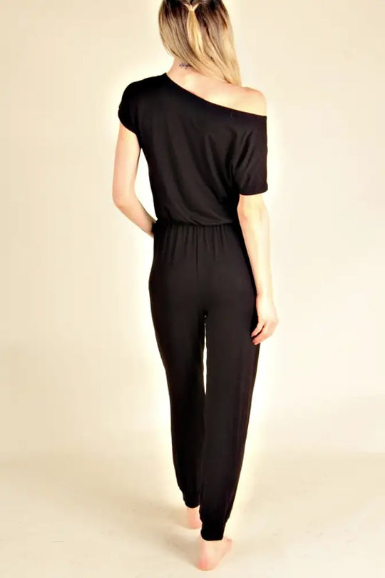 All or Nothing Black Jumpsuit - Melissa Jean Boutique