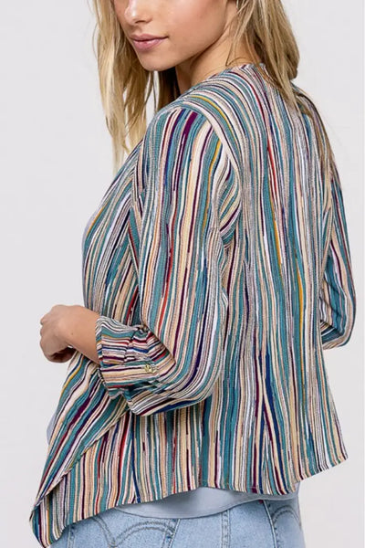 Chasing Waterfalls Striped Jacket - Melissa Jean Boutique