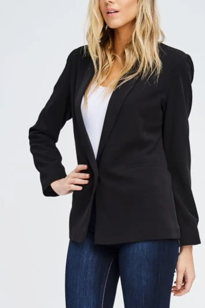 Classic Black Blazer - Melissa Jean Boutique
