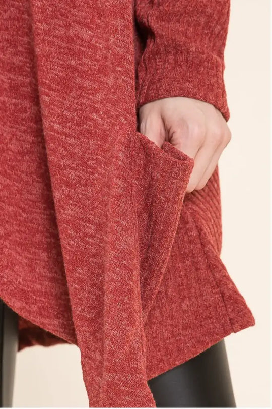 Kicking it Back Rust Cardigan - Melissa Jean Boutique