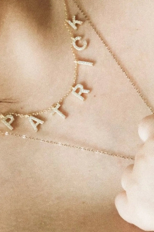 Crystal Custom Name Necklaces - Melissa Jean Boutique