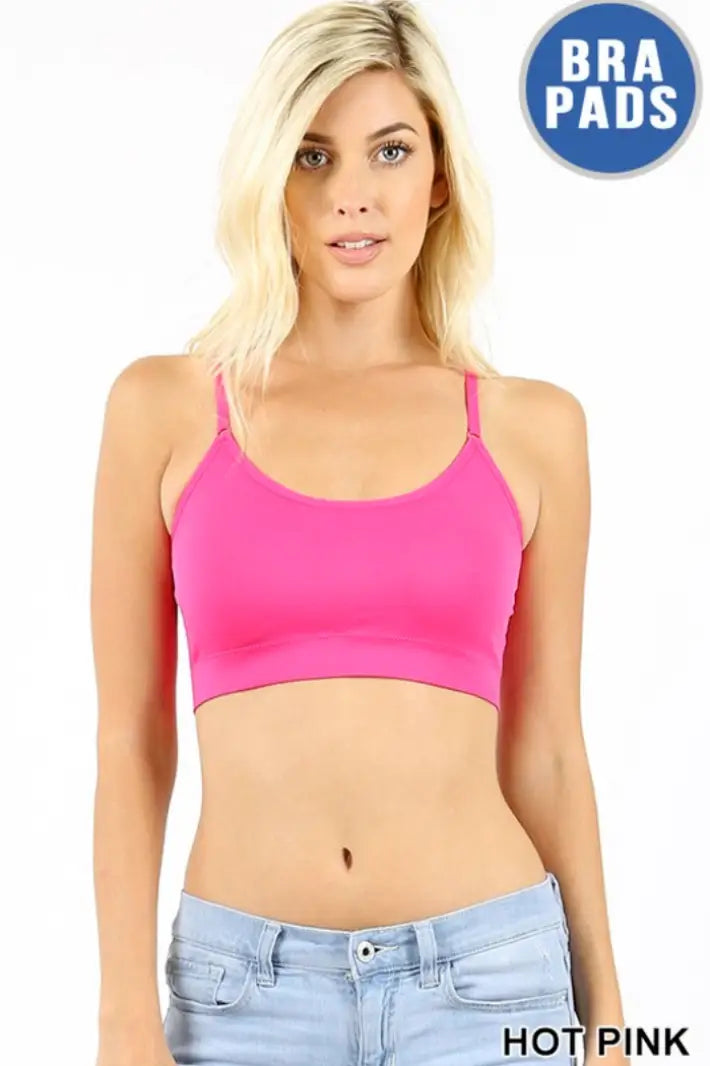 Cross Back Seamless Bra *Multiple Colors Available - Melissa Jean Boutique