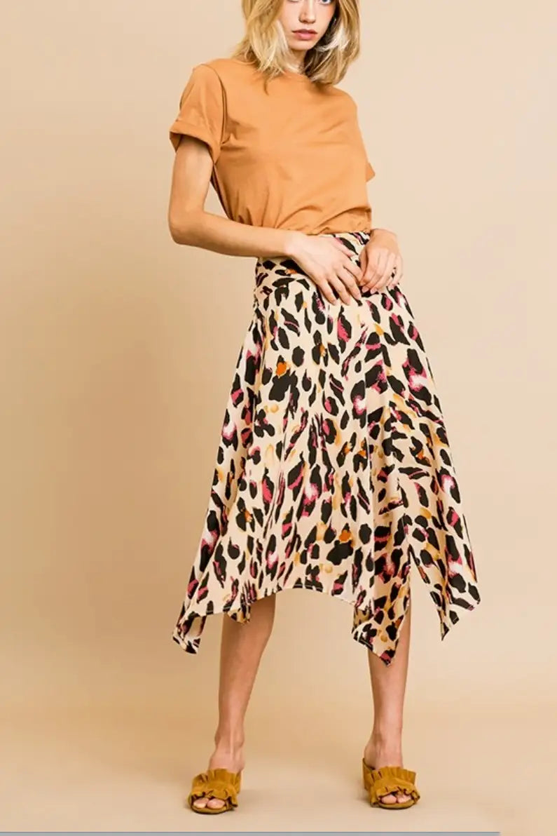 Amelia Animal Print Skirt - Melissa Jean Boutique