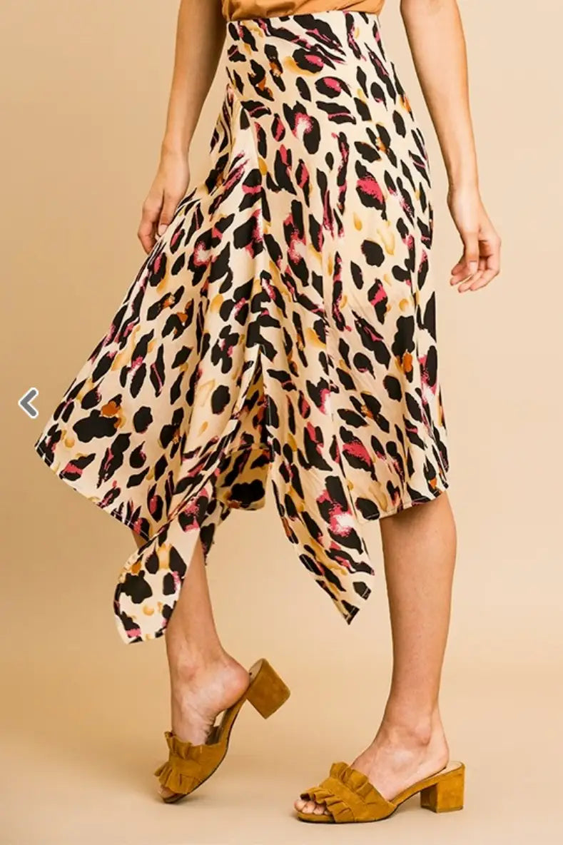 Amelia Animal Print Skirt - Melissa Jean Boutique