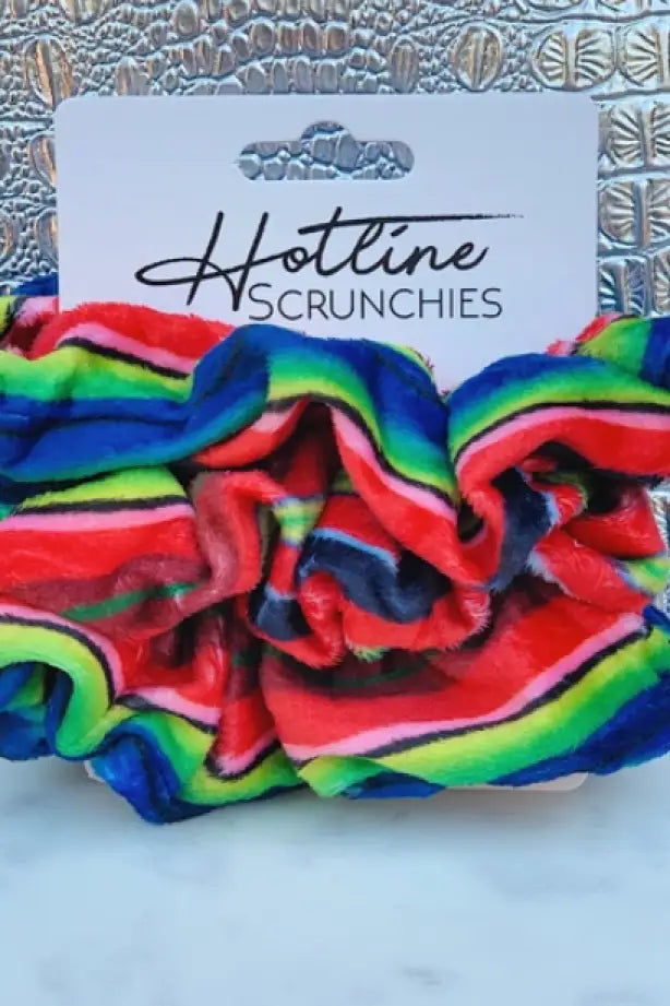 Serape Velvet Hair Scrunchies Set of 3 - Melissa Jean Boutique
