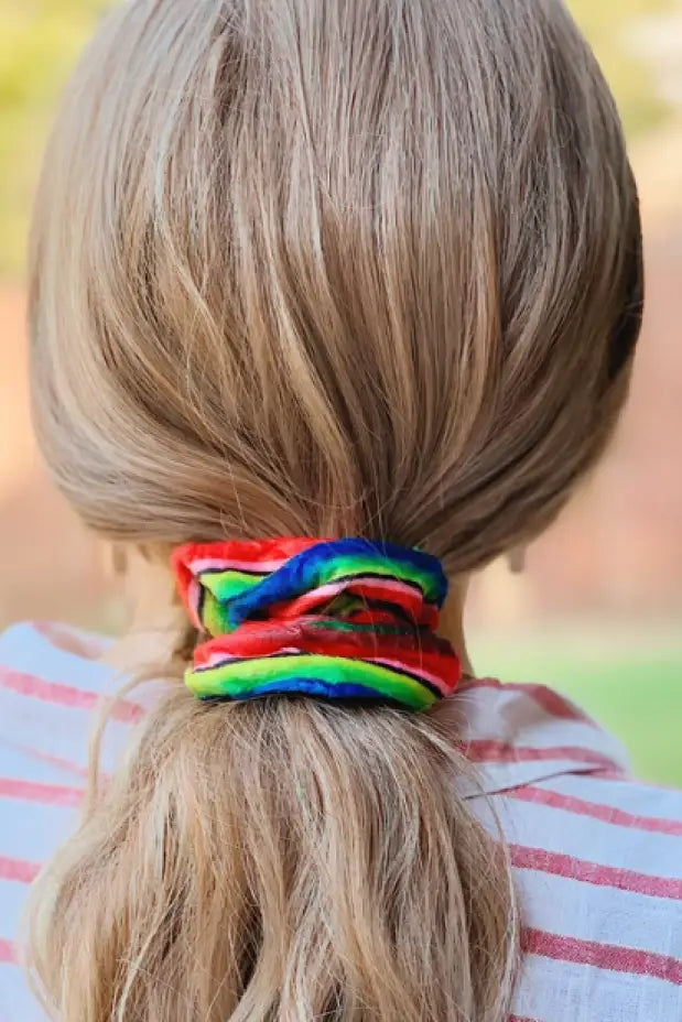 Serape Velvet Hair Scrunchies Set of 3 - Melissa Jean Boutique