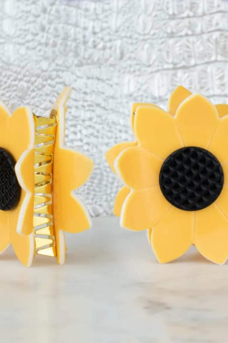 Sunflower Hair Clip - Melissa Jean Boutique
