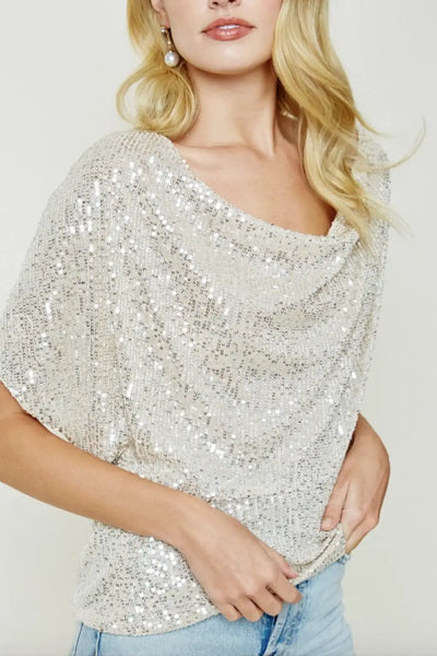 Celebrations Sequin Dolman Top - Melissa Jean Boutique