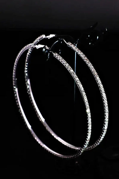 Bling Bling 3" Sparkly Hoops - Melissa Jean Boutique