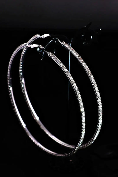 Bling Bling 3" Sparkly Hoops - Melissa Jean Boutique