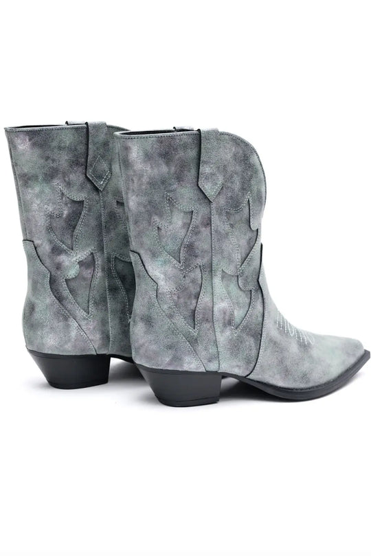 Jersey Metallic Boot in Blue - 110 Fashion Boots
