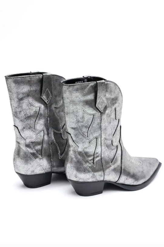 Jersey Metallic Boot in Silver - 110 Fashion Boots