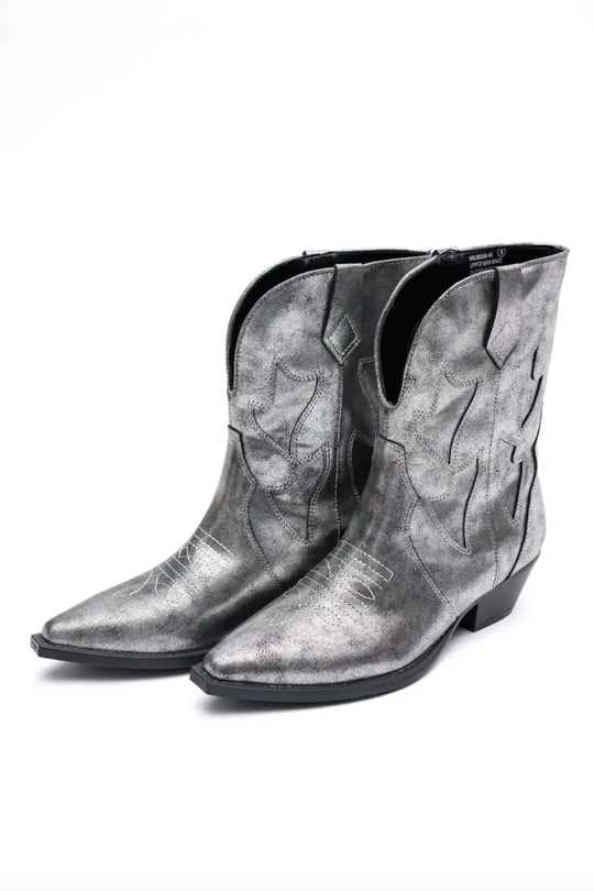 Jersey Metallic Boot in Silver - 110 Fashion Boots