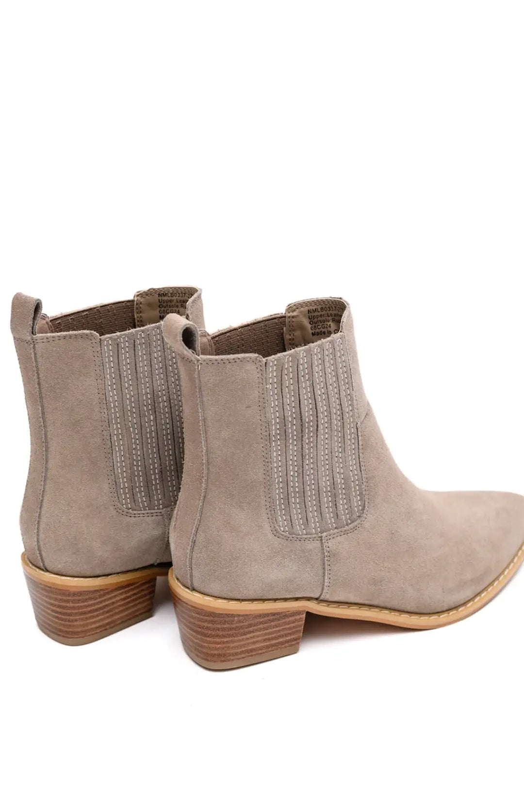 Leonor Suede Ankle Boot in Taupe - 100 Western Boots