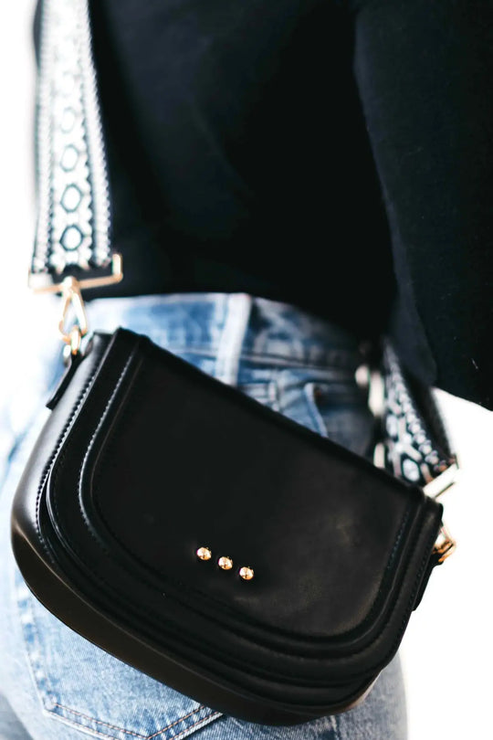 Serenity Saddle Bag - Black - Crossbody Bag