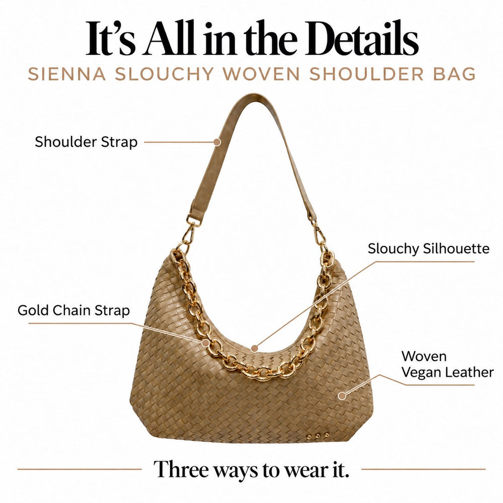 Sienna Slouchy Woven Shoulder Bag - NEW COLORS!