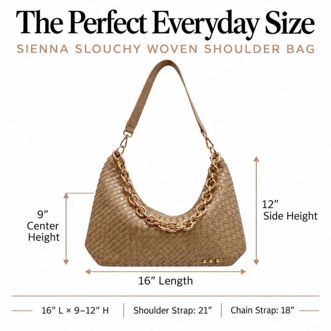 Sienna Slouchy Woven Shoulder Bag - NEW COLORS!