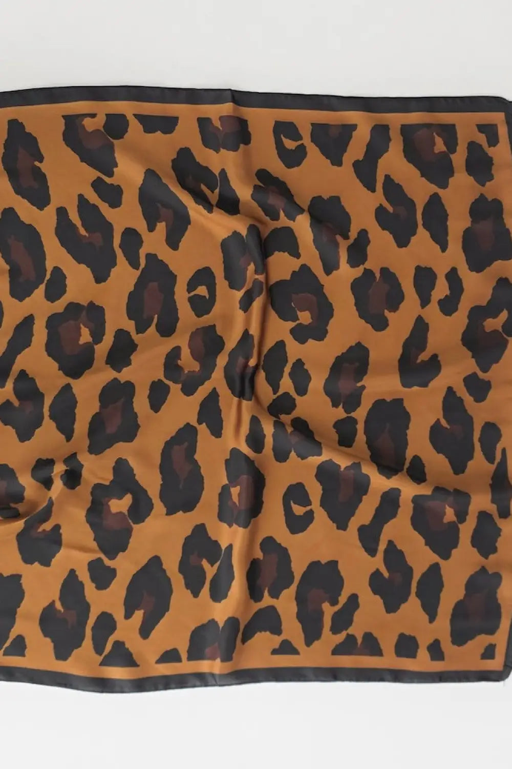 Sylvie Leopard Square Scarf - Brown - Hair Scarf