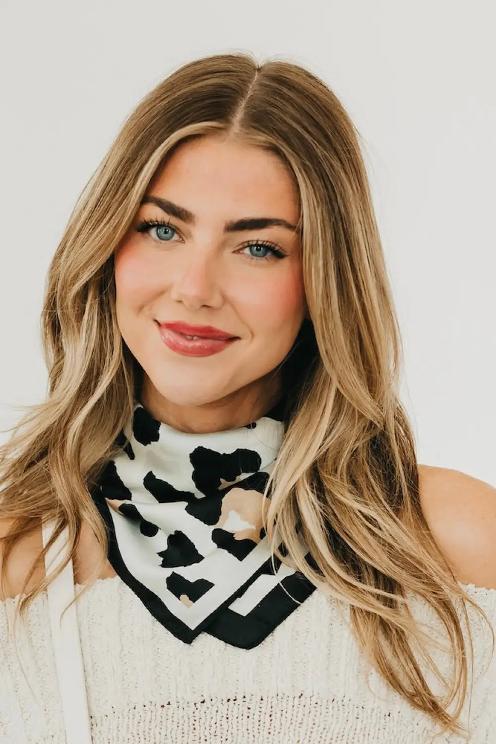 Sylvie Leopard Square Scarf - Hair Scarf