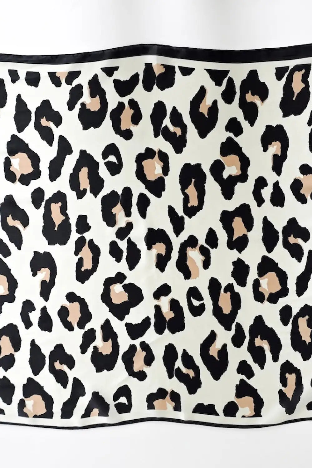 Sylvie Leopard Square Scarf - Cream - Hair Scarf