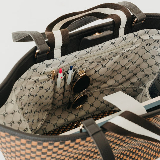 Woven Tiffany Organizer Tote Bag - MELISSA JEAN