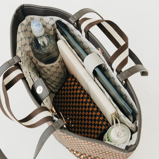 Woven Tiffany Organizer Tote Bag - MELISSA JEAN