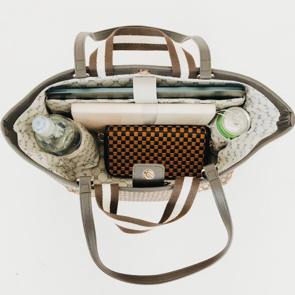 Woven Tiffany Organizer Tote Bag - MELISSA JEAN
