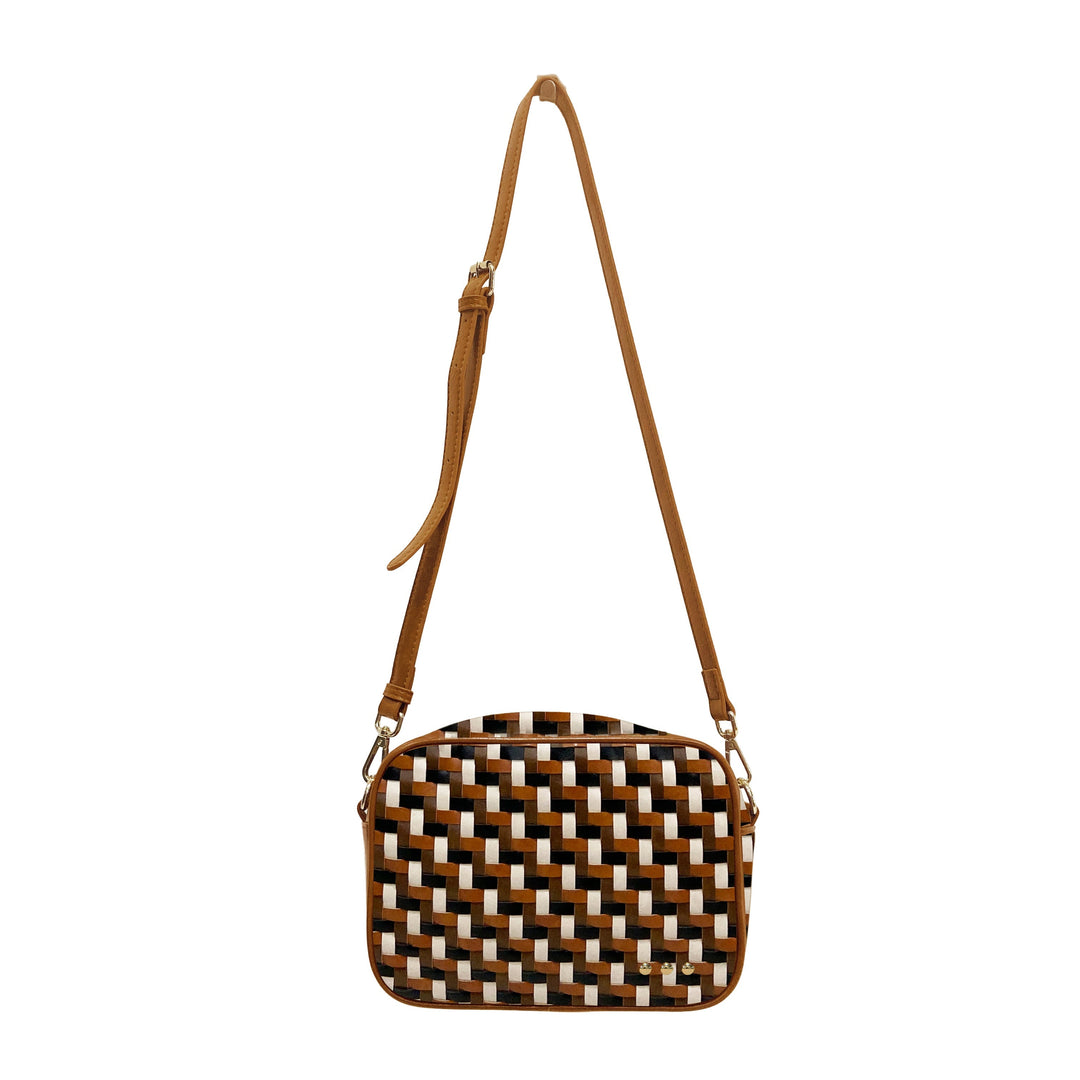 Woven Willow Camera Crossbody Bag - MELISSA JEAN