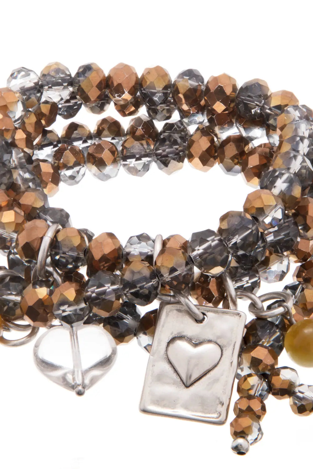 Woke Up Sexy As Hell Again Heart Crystal Boho Wrap Bracelet/Necklace - S/M (14’’) - crystal boho